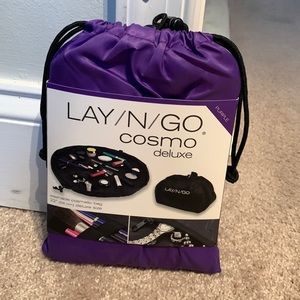 Lay n Go purple cosmetics bag